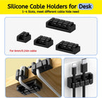 [261Pcs] Cable Management Kit, Cord Organizer, Complete Desk Cable Management Solution to Keep Desk Clean, Cable Organizer Accessories for Home Office Essentials, Black