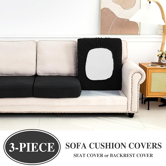 Couch Cushion Covers Seat Cushion Cover Stretch Couch Cover Separate Sectional - Image 3