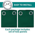 BGment Green Blackout Curtains 96 Inches Long, Grommet Thermal Insulated Room - Image 3