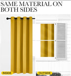 NICETOWN Room Darkening Gold Curtains 63 inch Length 2 Panels - Image 6