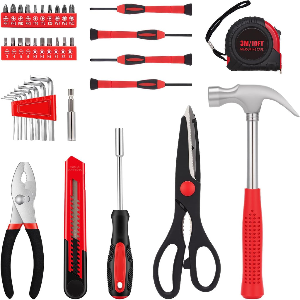 39-Piece Home Tool Set with Compact Case for Repairs and DIY