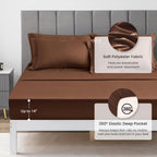Love's cabin Full Comforter Set, 7 Pieces Bed in a Bag, Brown