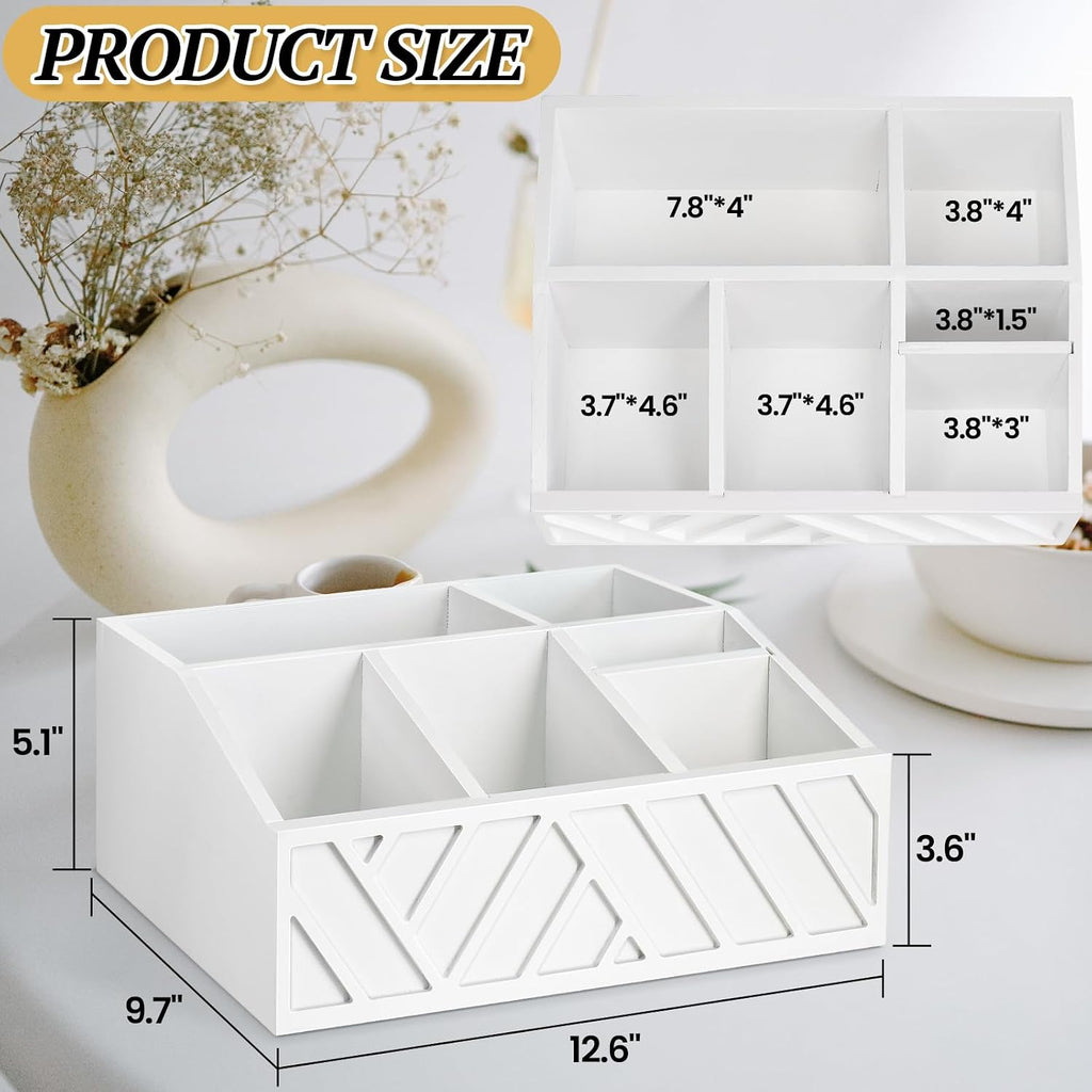 ugiftt Coffee Station Organizer for Counter, Wood Pods Holder Storage Basket, Tea Condiment Storage Organizer, Rustic Coffee Bar Decor for Accessories Organizer
