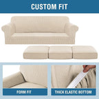 H.VERSAILTEX 4 Piece Stretch Sofa Covers - Image 4