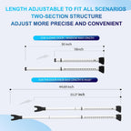 Upgraded Door Security Bar & Sliding Door Lock Bar,Door Stoppers,Adjustable Heavy Duty Door Jammer for Apartment,Home(1 Pack,White)