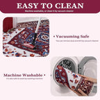 SERISSA Area Rug 3x5 Boho Rugs for Bedroom, Washable Non-Slip Living Room Rug - Image 4