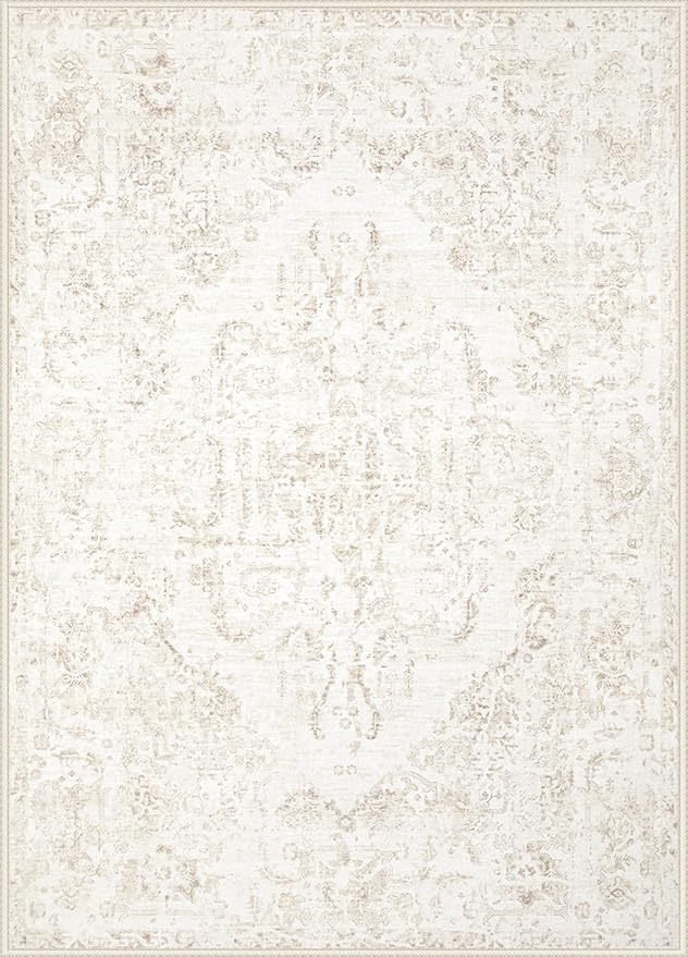 9x12 Area Rugs for Living Room:Washable Rug Vintage Large Rugs Soft Non Slip - Image 9