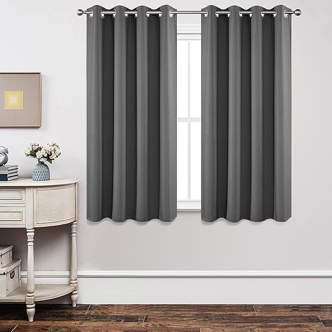 Joydeco Blackout Curtains 45 inch Length 2 Panels Set, Thermal Insulated Long by JOYDECO