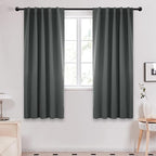 Deconovo Blackout Curtains, Thermal Insulated, W42 x L63 2 Panels, Back Tab by Deconovo