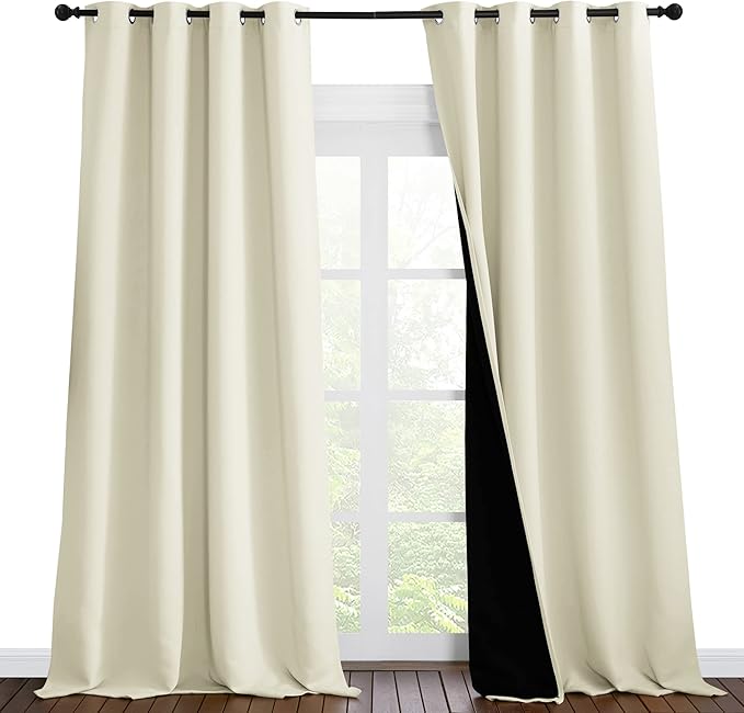 NICETOWN Cold Reducing Curtains, Thermal Insulated 100% Blackout Curtains by NICETOWN