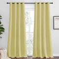 NICETOWN Paler Yellow Blackout Curtains 96" Long by NICETOWN