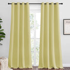 NICETOWN Paler Yellow Blackout Curtains 96" Long by NICETOWN