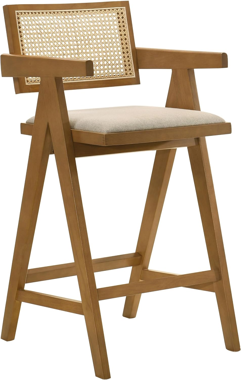Coaster Kane Dining Room Upholstered Bar Chair Set of 2 Light Walnut 182677