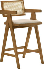 Coaster Kane Dining Room Upholstered Bar Chair Set of 2 Light Walnut 182677
