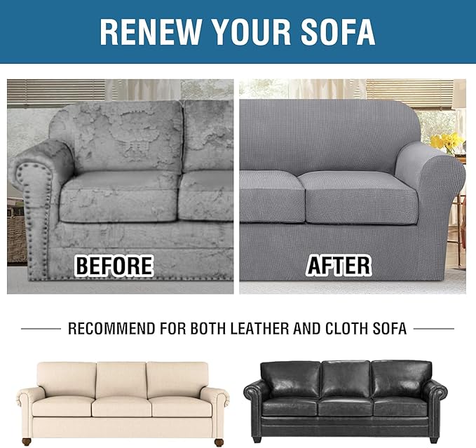H.VERSAILTEX 4 Piece Stretch Sofa Covers - Image 7