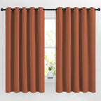 NICETOWN Burnt Orange Window Treatments 66 inch Length 2 Panels Set, Grommet by NICETOWN