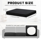 8Pcs Outdoor Cushion Covers, Patio Cushion Covers, Stretch Elastic Slipcovers - Image 2