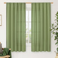 LAMIT Faux Linen Curtains 63 inches Long by LAMIT