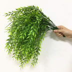 CATTREE Artificial Weeping Willow, Plastic Plants Greenery Leaves Fake Hanging Vine Faux Ivy Garland UV Resistant for Indoor Outdoor Garden Baskets Wedding Party Table Decor Decoration 4 Pack