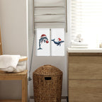 Nautical Christmas Coastal Holiday Animals Kitchen Decor Dish Hand Towels