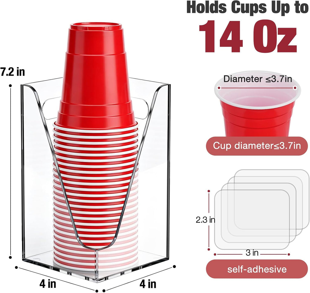 Cup Dispenser, Wall Mount Cup Holder for Water Cooler Fit Up to14oz Cups