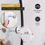 Luxo Shower Mirror Fogless for Shaving, Shower Shaving Mirror - White/Clear