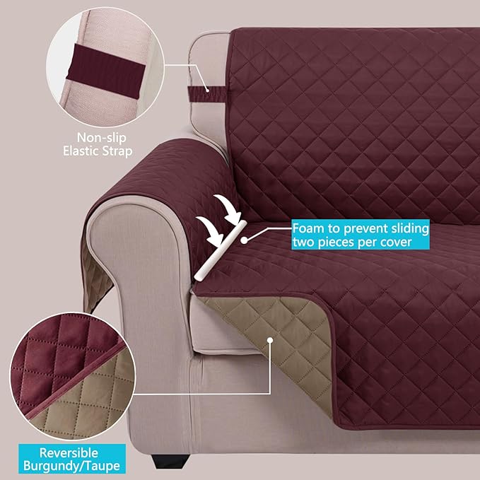 U-NICE HOME 4 Seater Sofa Cover 91 Inch Large Couch Covers - Image 3