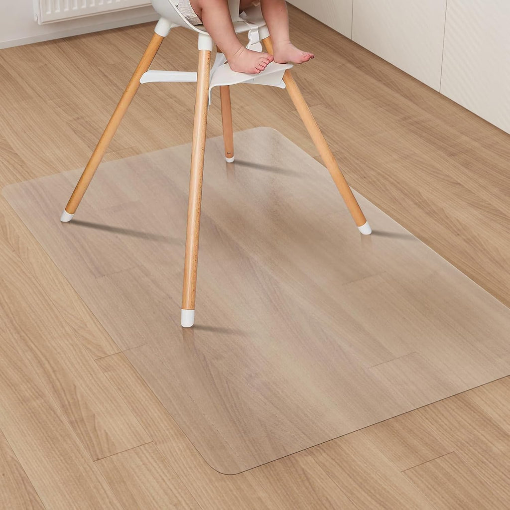 Clear Plastic Area Mat for Under Dining Table, 4'×6' Large Vinyl Area Rug