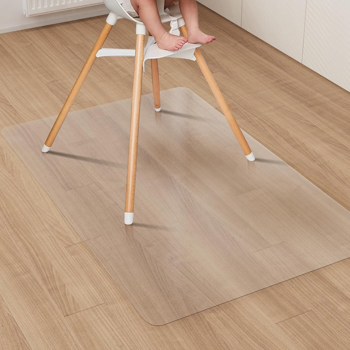 Clear Plastic Area Mat for Under Dining Table, 4'×6' Large Vinyl Area Rug