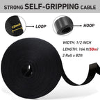 Hitotsu 164ft x1/2 inch Reusable Fastening Cable Ties, 82ft x 2Rolls