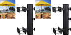 Patio Umbrella Holder Outdoor Deck Mount Umbrella Holder Heavy Duty Umbrella Clamp Hand-Turn Knob Umbrella Base Stand for Deck Railing, Fences，Docks, Courtyard Balcony, Patios