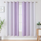 Estelar Textiler Lilac and Greyish White Gradient Blackout Curtains - Image 2