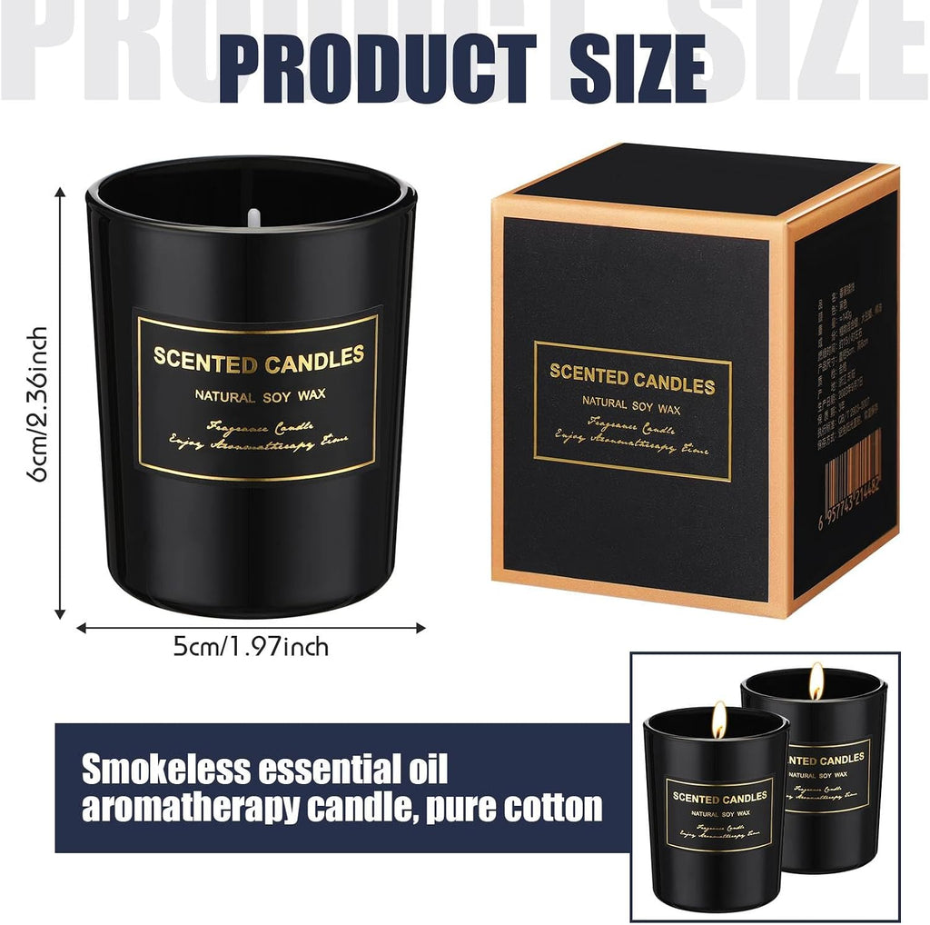 MTLEE 24 Pcs Scented Soy Candles Jar Gift, Classic Style, Fresh Scent