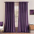 MIULEE Purple Velvet Curtains 90 inches by MIULEE