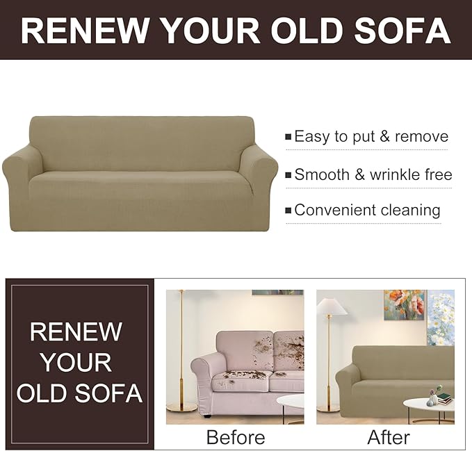 U-NICE HOME Stretch Couch Cover Sofa Cover Sofa Slipcover Furniture Protector - Image 5