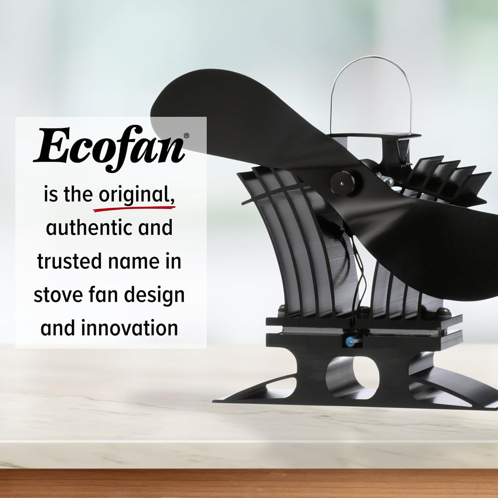 Ecofan BelAir Heat Powered Stove Fan - Powerful Design, Low Start Temperature Technology, Perfect for Gas, Pellet & Soapstone Stoves, 140 CFM - Circulates Warm Air Efficiently & Reduces Fuel Cost