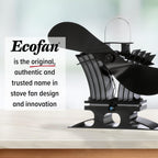 Ecofan BelAir Heat Powered Stove Fan - Powerful Design, Low Start Temperature Technology, Perfect for Gas, Pellet & Soapstone Stoves, 140 CFM - Circulates Warm Air Efficiently & Reduces Fuel Cost