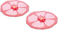 Charles Viancin Hibiscus Silicone Drink Covers, 4-Inch, Pink, Set of 2