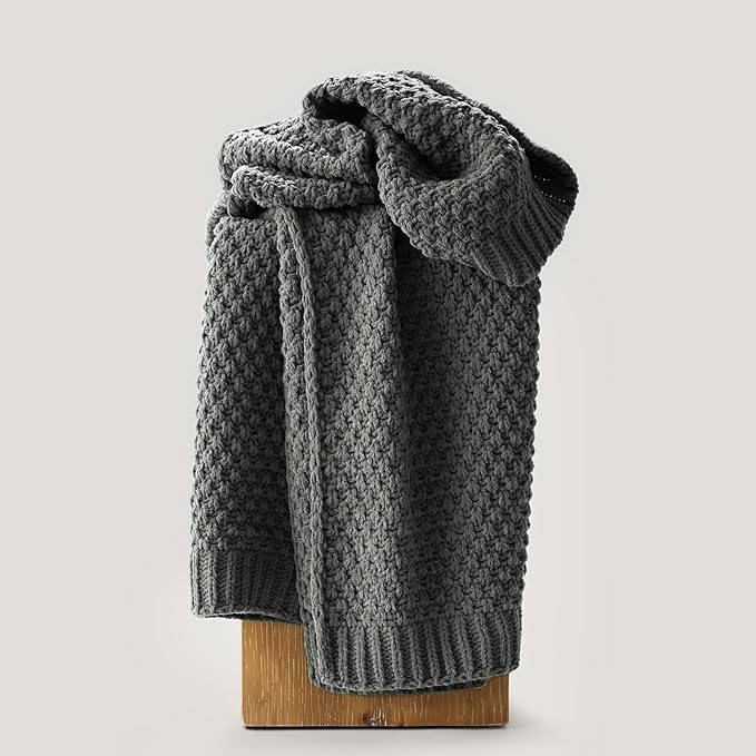 EVERGRACEHOME Chunky Chenille Knit Throw Blanket - Image 3