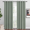 NICETOWN Greyish Green Blackout Curtains 86" Long by NICETOWN