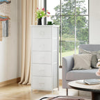Somdot Tall Dresser for Bedroom, 5 Drawer Storage Cabinet, White