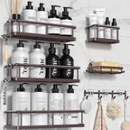 YASONIC Shower Caddy Adhesive, Rustproof Shower Shelves for Inside Shower
