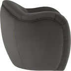 Modway Compose Barrel Chair with Performance Velvet Fabric in Storm Gray – Upholstered Accent Armchair with Curved Backrest – Cozy Lounge Chair for Reading – Round Comfy Single Sofa Club Chair