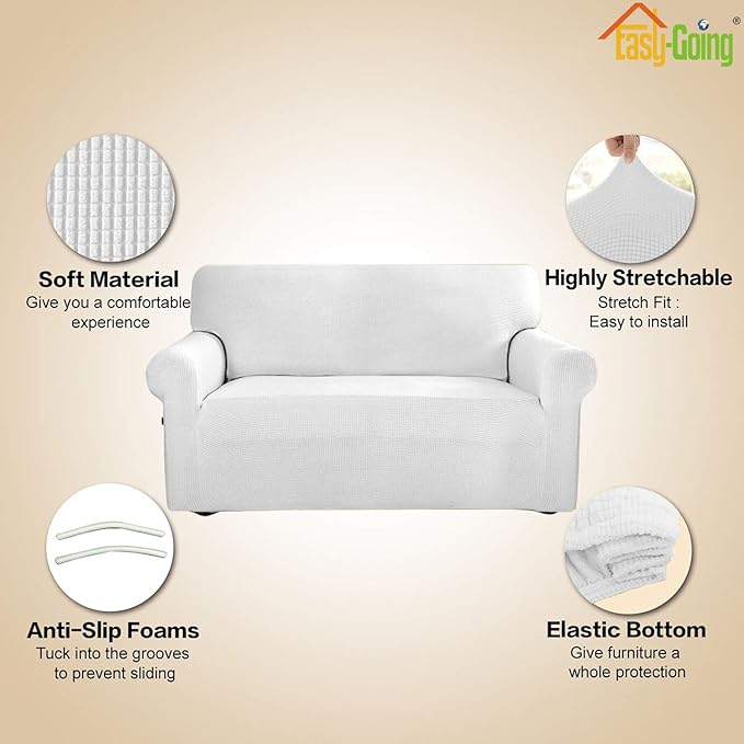 Easy-Going Stretch Sofa Slipcover 1-Piece Sofa Cover Furniture Protector Couch - Image 3
