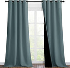 NICETOWN Greyish Blue Blackout Curtains 90 inches Long, Full Light Blocking by NICETOWN