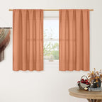 LAMIT Short Linen Curtains 45 Inches Long by LAMIT