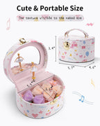 VLANDO Musical Jewelry Box for Girls, Arc Design with Spinning Ballerina