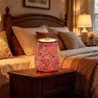 Dicimi Candle Warmer Lamp with Timer, Electric Wax Melt Warmer with Stepless Dimming & 2-10H Auto-Off, 2-in-1 Scented Wax Warmer & Night Light, Gradient Glass Home Decor for Bedroom Office