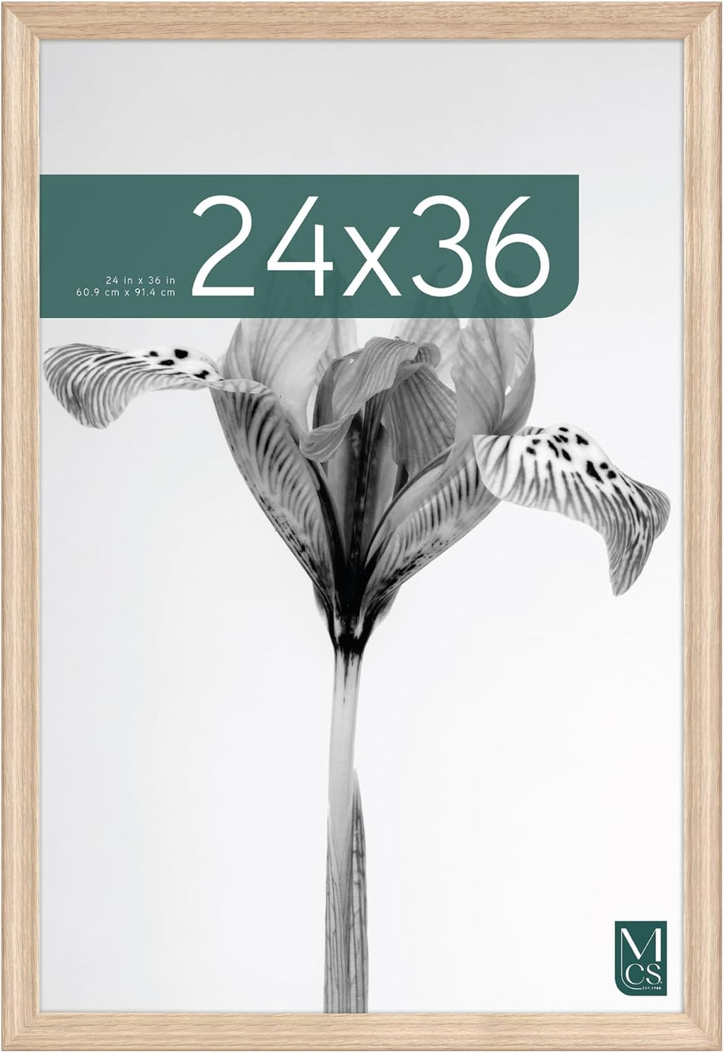 MCS Studio Gallery Classic Poster Frame, 24x36, Natural Woodgrain