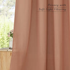 NICETOWN Rustic Linen 144 inch Long Curtains - Image 5